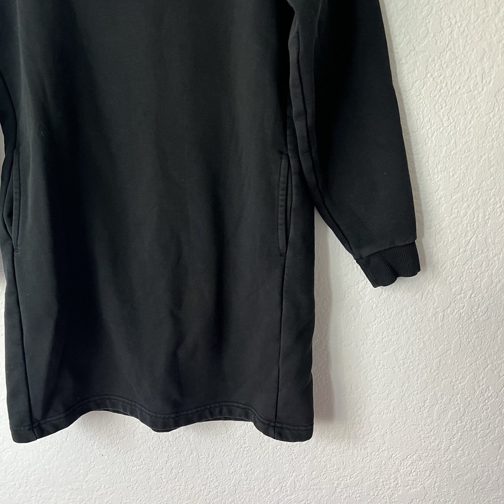 Pact Sweatshirt Dress Size Small Black Pockets Casual Comfy Organic Cotton Blend - Picture 4 of 6